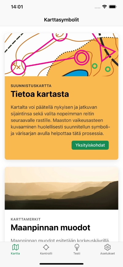 Sovelluksen kuvakaappaus 1